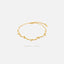 Dainty Leaf CZ Links Bracelet, Silver or Gold Plated (6.25" + 1.25") SHEMISLI - SB009