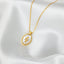 Carnation Flower on Mother of Pearl Oval Necklace, Silver or Gold Plated (17.75") SHEMISLI - SN037