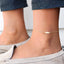 Bar Anklet, Initial Anklet, Name Anklet, Date Anklet, Custom Anklet, Gold Anklet, Dainty Anklet, Silver Anklet, Rose Gold Anklet • ABH20X4