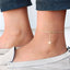 Delicate Disc Anklet, Dainty Chain Anklet, Personalized Ankle Bracelet, Initial Charm Anklet, Custom Foot Bracelet, Dangled Anklet • ADE6